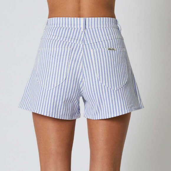 ROLLA'S Mirage High Rise Loose Fit Shorts in Laura Stripe Wisteria - Size 26 - Picture 2 of 16